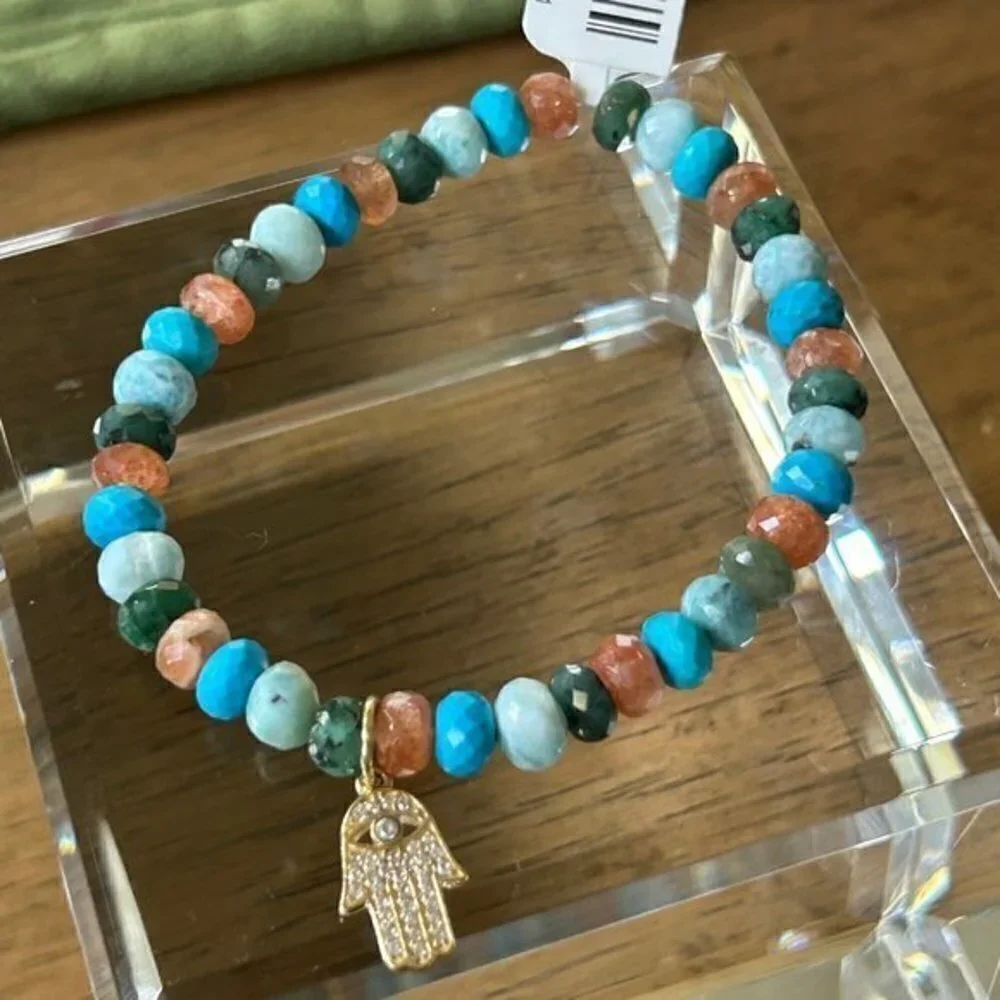Rarities Carol Brodie HAMSA BEAD Bracelet S-M